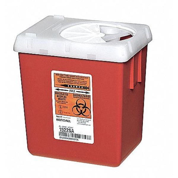 Sharps Container, 2.2 Qt., Auto Drop, PK5