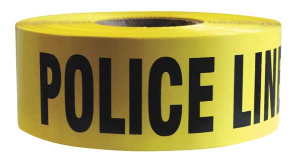 Barricade Tape, Yellow/Black, 1000ft x 3In