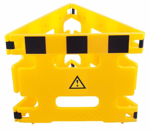 Barricade, 3 Panel, 108 In Length, Yellow