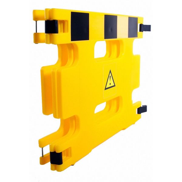 Barricade, 3 Panel, 108 In Length, Yellow