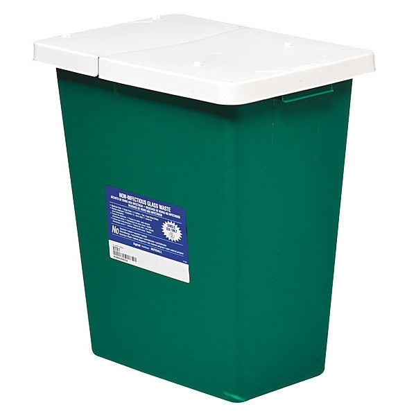 Sharps Container, 8 Gal., Hinged Lid, PK2