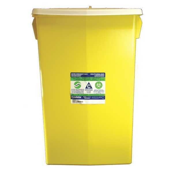 Chemo/Sharps Container, 8 Gal., Yellow, PK2
