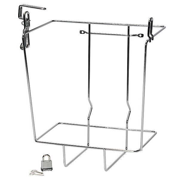 Locking Wall Mount Bracket, Steel, Silver