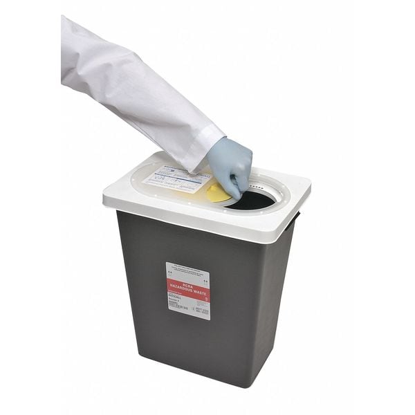 Hazardous Waste Container, 18-3/4 In. H