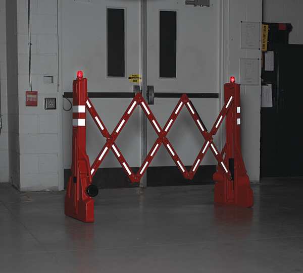 A-Frame Barricade, Polyethylene, 43 in H, 90 in L, 19 in W, Red
