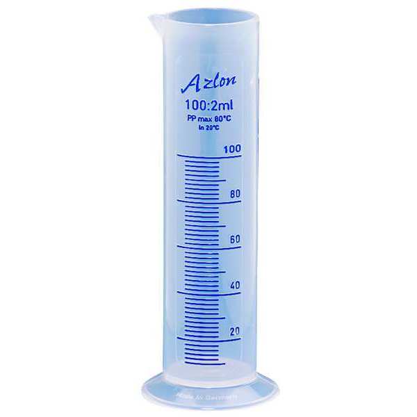 Graduated Cylinder, 100mL, PP, Natural, PK5