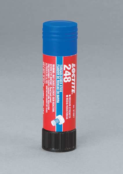 Threadlocker, LOCTITE 268, Red, High Strength, Solid, 0.32 oz Stick