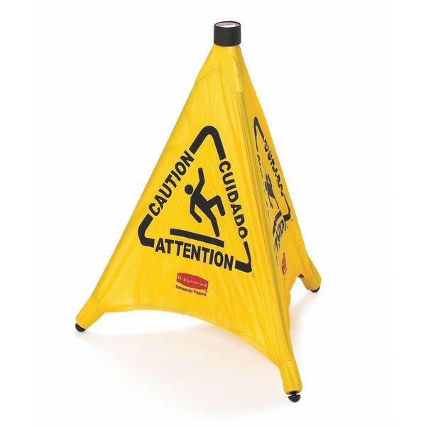 pop-up safety cone, 20 in H, 21 in W, FG9S0000YEL