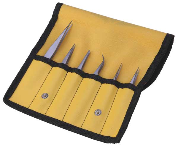 Titanium Tweezers Set, 6 Pc