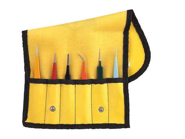 Color-Coded Tweezers Set (6-Piece)