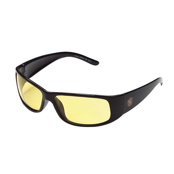 Safety Glasses, Wraparound Amber Polycarbonate Lens, Anti-Fog, Scratch-Resistant