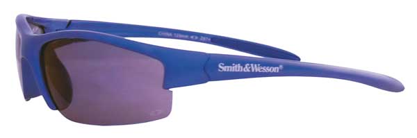 Safety Glasses, Wraparound Blue Mirror Polycarbonate Lens, Scratch-Resistant