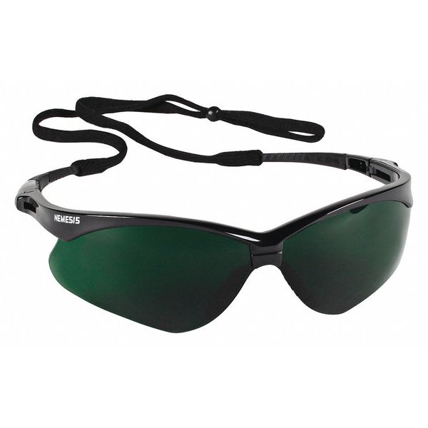 Safety Glasses, Wraparound Shade 5.0 Polycarbonate Lens, Scratch-Resistant