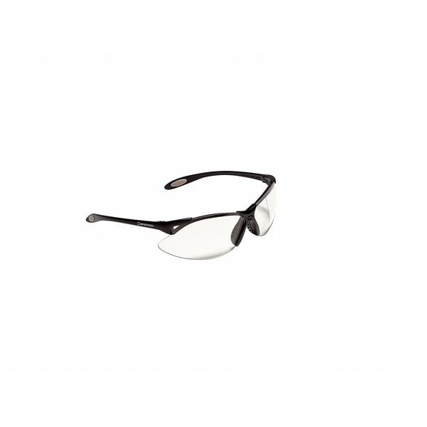 Safety Glasses, Wraparound Clear Polycarbonate Lens, Scratch-Resistant