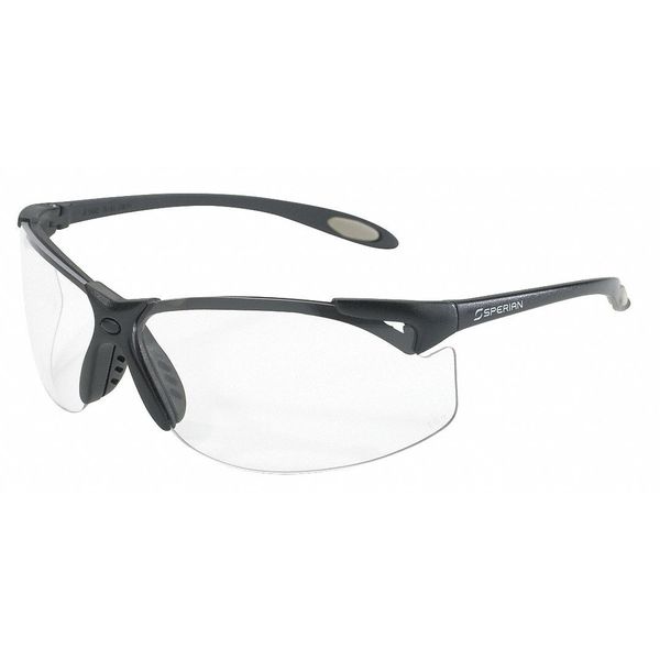 Safety Glasses, Wraparound Clear Polycarbonate Lens, Anti-Fog