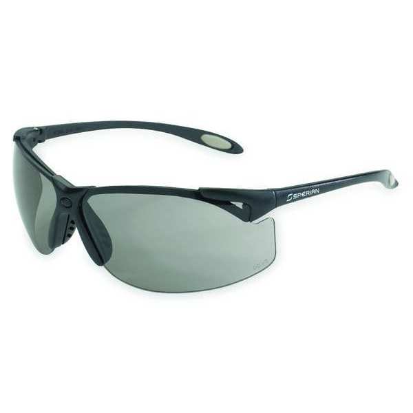 Safety Glasses, Wraparound TSR Gray Polycarbonate Lens, Anti-Fog