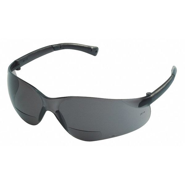 Bifocal Safety Reading Glasses, Anti-Scratch, Padded Arms, Clear Frame, Clear Lens, +2.00 Diopter