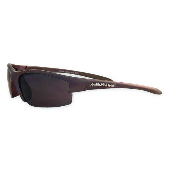 Equalizer Safety Glasses, Anti-Fog, Scratch-Resistant, Wraparound, Gray Half-Frame, Smoke Lens