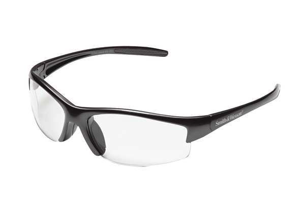 Safety Glasses, Wraparound Clear Polycarbonate Lens, Scratch-Resistant