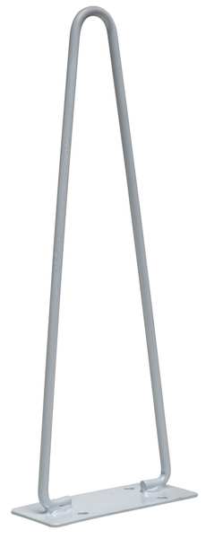 Horizontal Mount Cone Holder, Steel, 22 in H, 6 7/8 in L, 4 in W, Silver