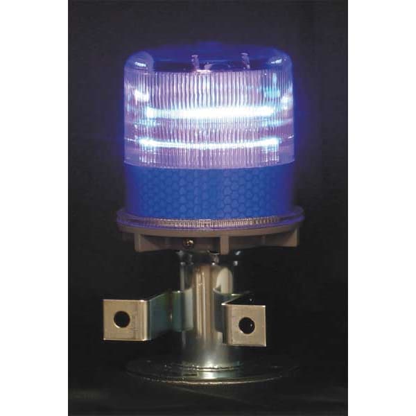 Warning Light, (4) LED, Blue, Solar NiMH