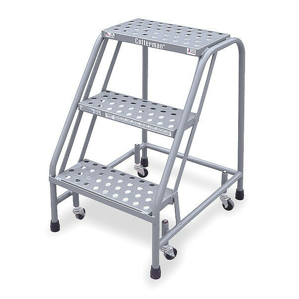 30 in H Steel Rolling Step, 3 Steps
