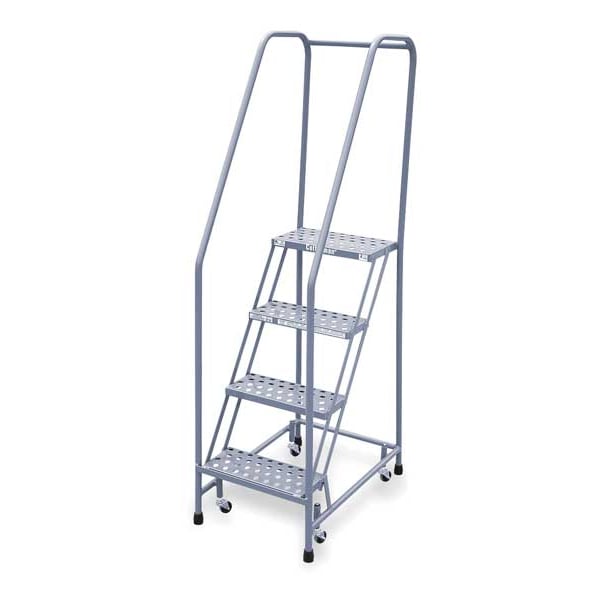 70 in H Steel Rolling Ladder, 4 Steps
