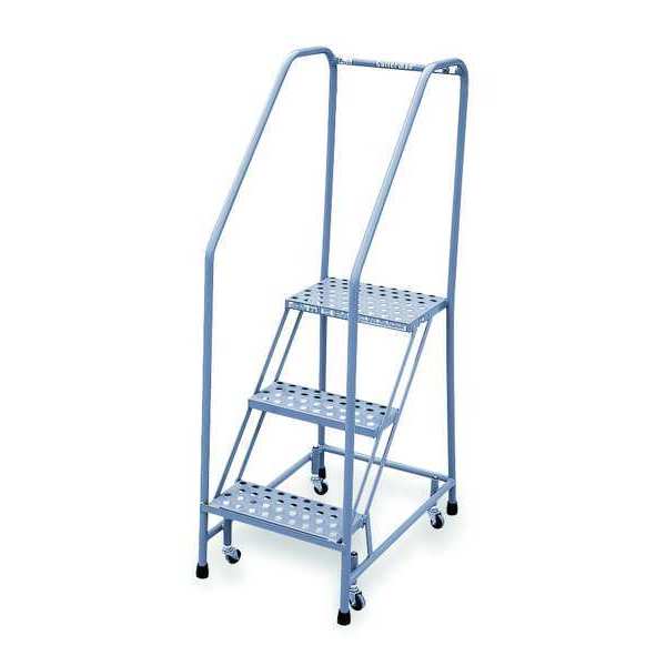 60 in H Steel Rolling Ladder, 3 Steps
