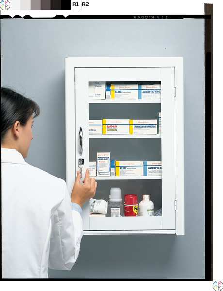 Empty First Aid Cabinet, Steel, White