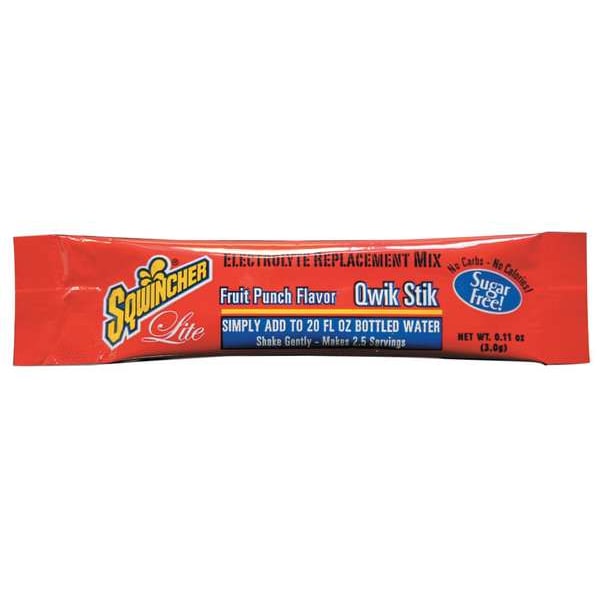 Quick Stiks, Sugar Free Drink Mix Powder, 20 oz Yield per 11 oz Pack, Fruit Punch, 50 Packs