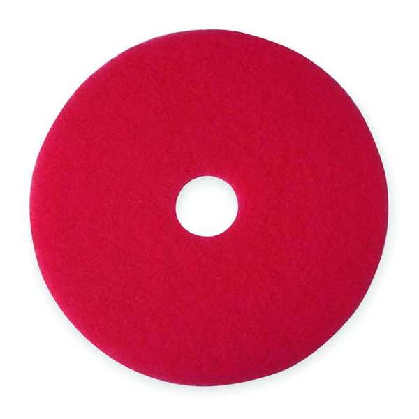 Buffing and Cleaning Pad, 19 In, Red, PK5