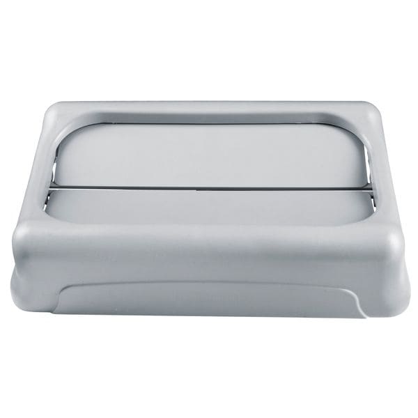 23 gal Swing Trash Can Lid, 11 1/4 in W/Dia, Gray, Resin, 1 Openings