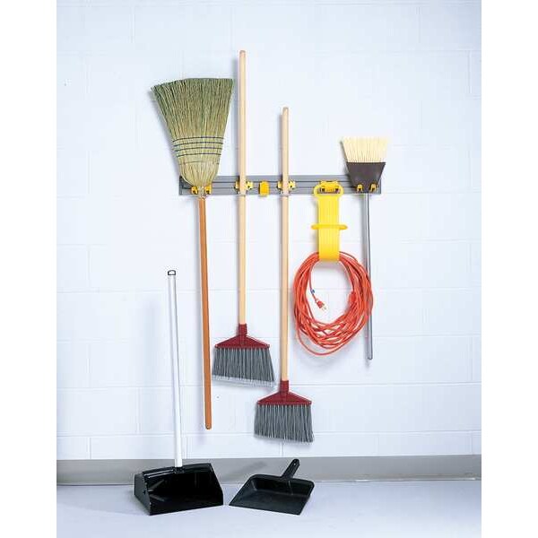 Closet Organizr/Tool Holdr, Gry/Ylw, Plstc