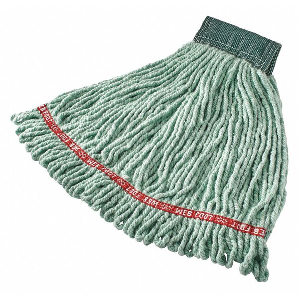 5in String Wet Mop, 22oz Dry Wt, Side Gate Connect, Loop-End, Green, Cotton/Synthetic, FGA25206GR00