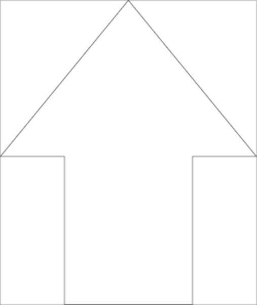 Floor Stencil, Arrow, Polyethylene