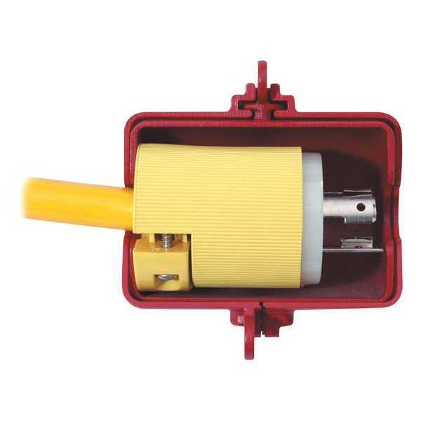 Plug Lockout, Red, 9/16In Shackle Dia.