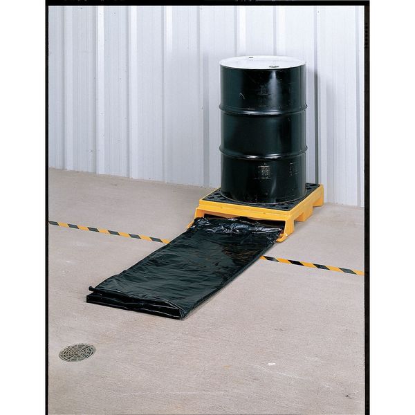 Drum Spill Containment Pallet, 77 gal Spill Capacity, 1 Drum, 1500 lb, Polyethylene