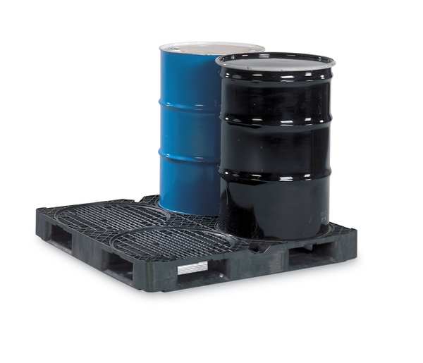 Partially Recycled High Density Polyethylene Pallet, 48 7/8 in L, 48 3/4 in W, 5 1/2 in H