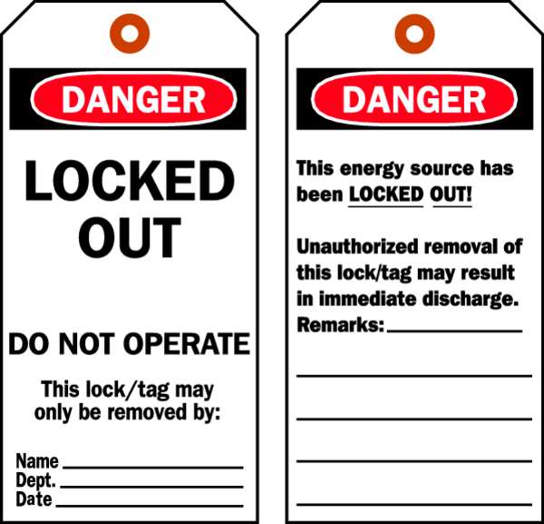 Danger Tag, Locked Out Device, Write-On Surface, Includes (25) Tags, (25) Attachment Strings