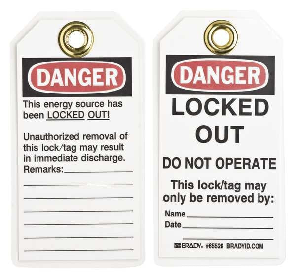 Danger Tag, 5-1/2 x 3 In, Hd Polyest, PK25, 65526