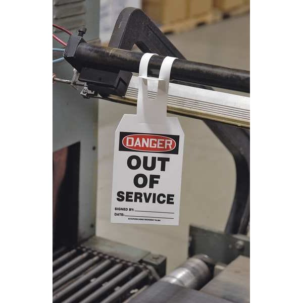 Caut Tag, 5-1/4 x 3-1/4 In, Bk/Yel, PK25