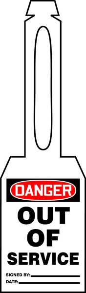 Danger Tag, 5-1/4 x 3-1/4 In, Plstc, PK25
