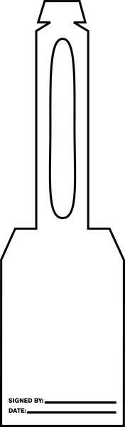 Blank Tag, 5-1/4 x 3-1/4 In, Wht, PK25