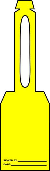 Blank Tag, 5-1/4 x 3-1/4 In, Yel, PK25