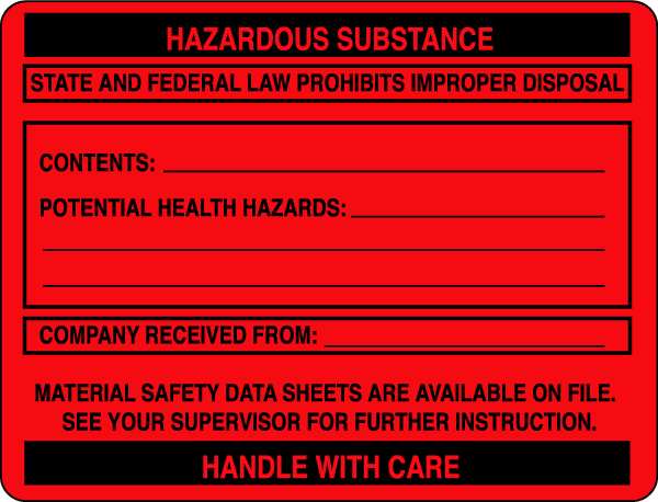 Label, 2 In. H, 2-11/16 In. W, PK1000
