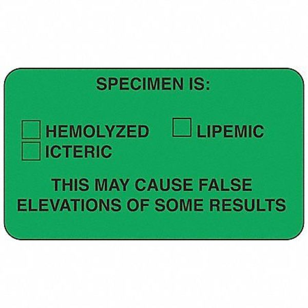 Label, 3/8 In. H, 1-1/2 In. W, PK1000, 141493