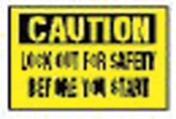 Lockout Label, 2-1/4 In. H, PK2, PVS0204C171Y