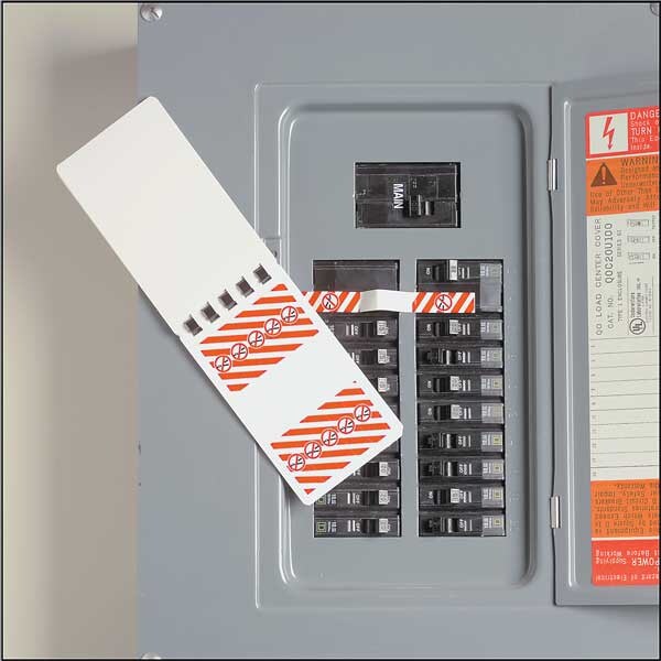 Lockout Tagout Label, 1/2 In. H, PK60