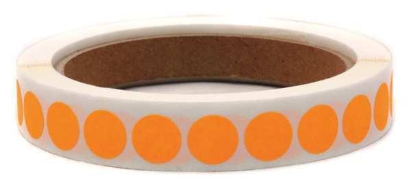 Blank Dot Label Orange 1/2
