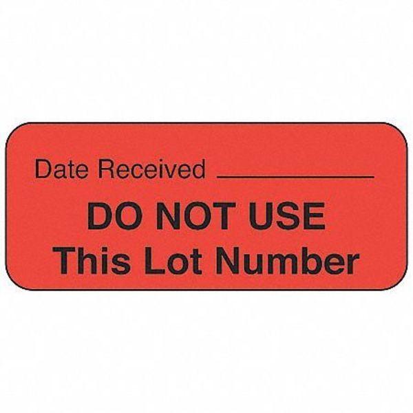 Lot Label, 1 In. H, 1-3/4 In. W, PK1000, 141456